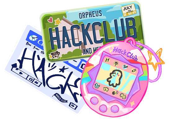 Pack of Hack Club stickers