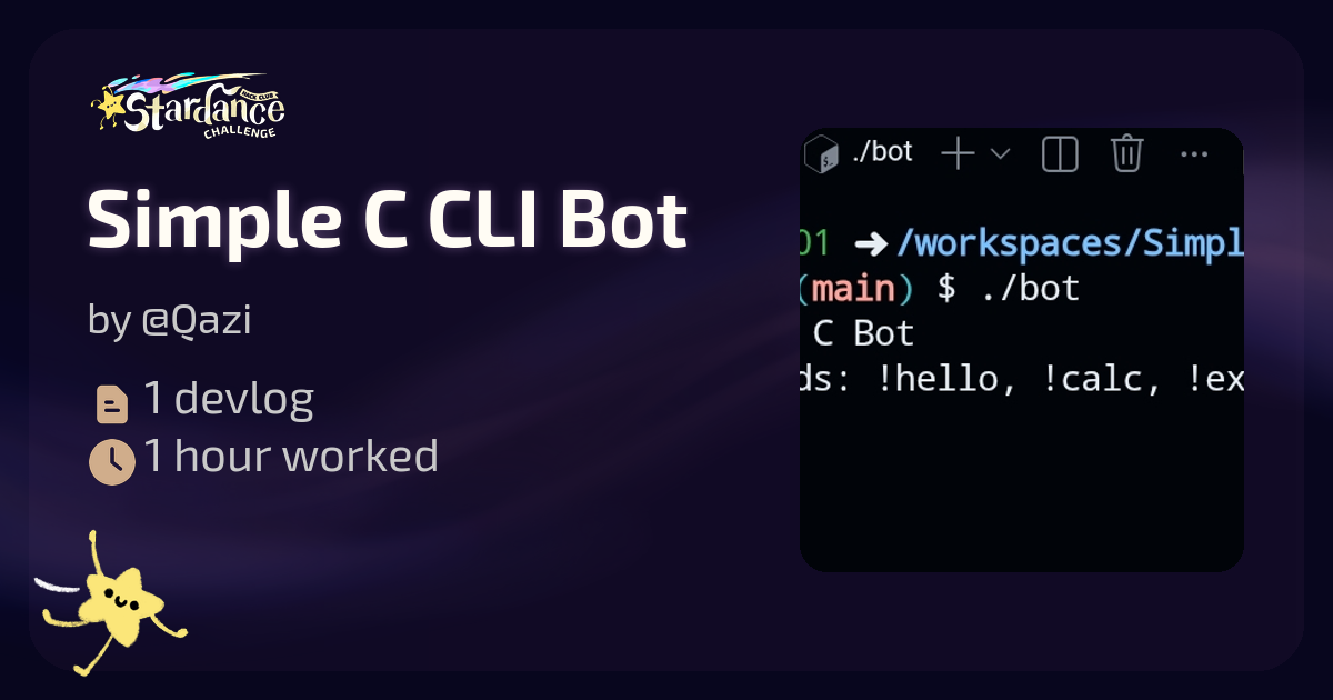 Simple C CLI Bot - Stardance