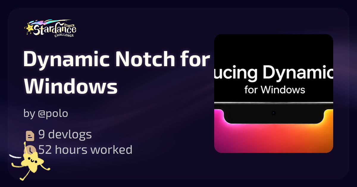 Dynamic Notch for Windows - Stardance