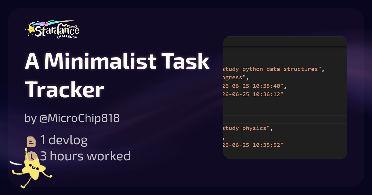 A Minimalist Task Tracker - Stardance