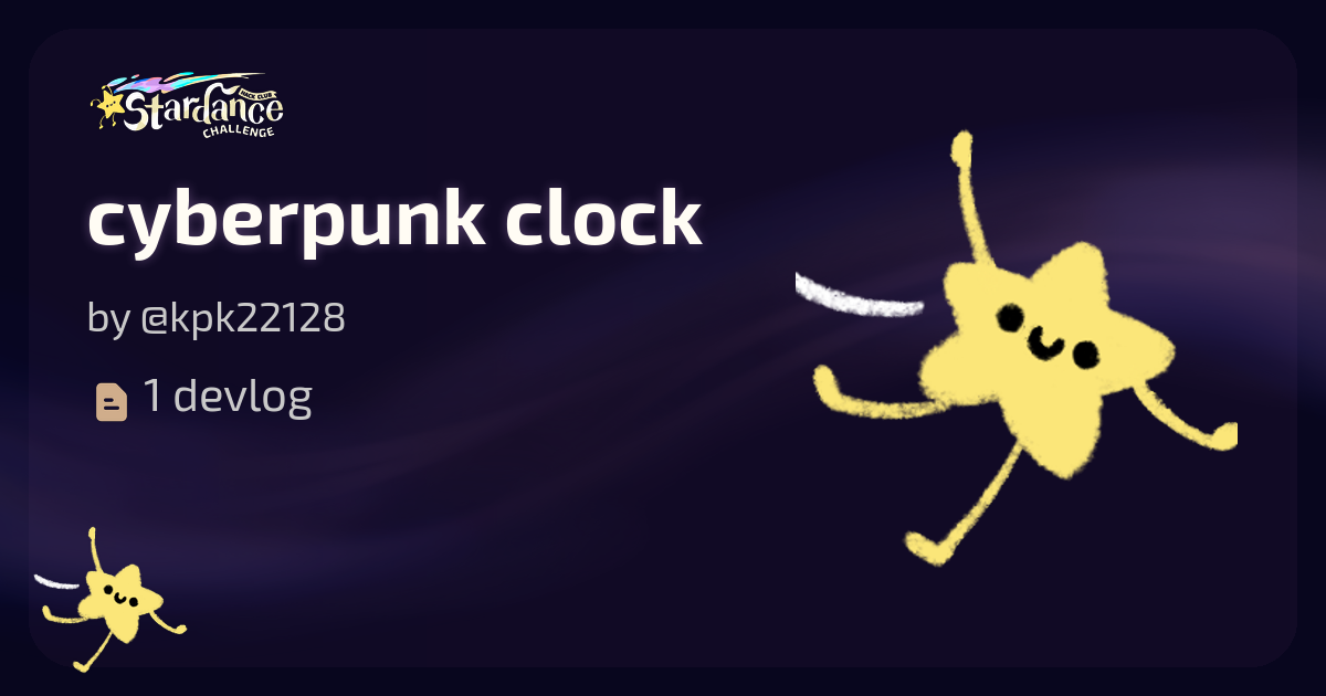 cyberpunk clock - Stardance