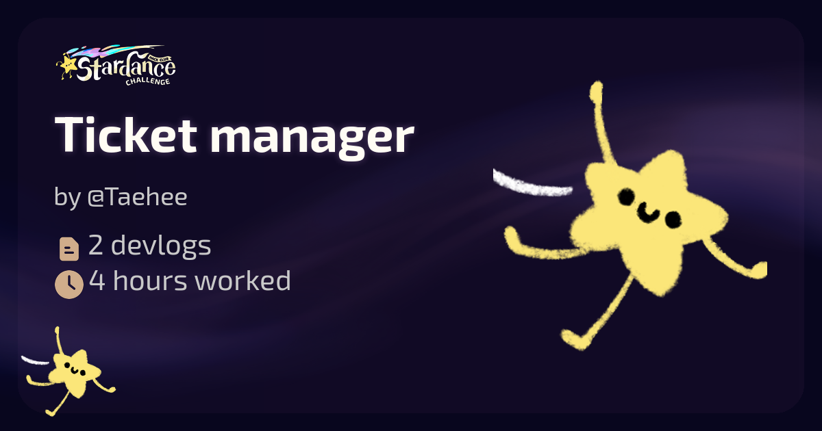 Ticket manager - Stardance